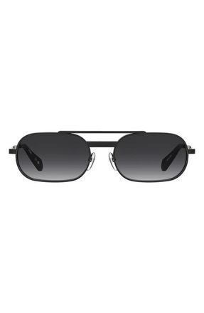 Moschino 56mm Oval Sunglasses in Black/Dark Grey Sf at Nordstrom