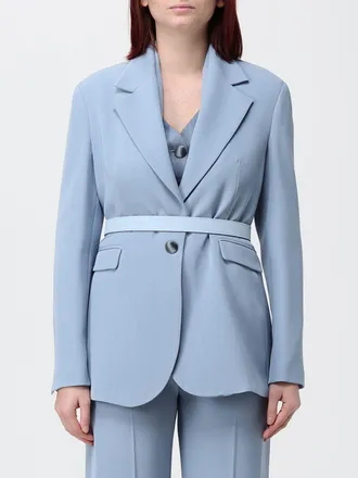Hanita Blazer monopetto in misto viscosa con cintura in vita e revers