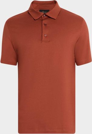 Brioni Mens Cotton and Cashmere Polo Shirt