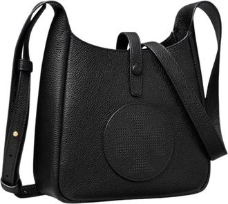 Tory Burch Tassen, Dames, Zwart, ONE Size, Leer, Miller Swing Crossbody Bag