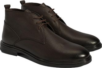 Desa Man Boots - Genuine Leather, Slip-On, Flat Heel, Abrasion-Proof Sole, Breathable | Brown - 43