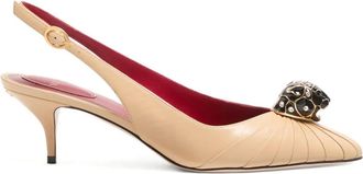 Valentino Garavani 55mm Panthea geplooide pumps - Beige
