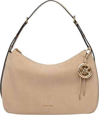 Michael Kors Nolita Medium Hobo Bag - Dames - Schoudertassen - Beige - ONE Size - Leer - Tassen