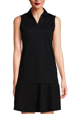 Lands End Performance Pique Polo in Black at Nordstrom, Size X-Small