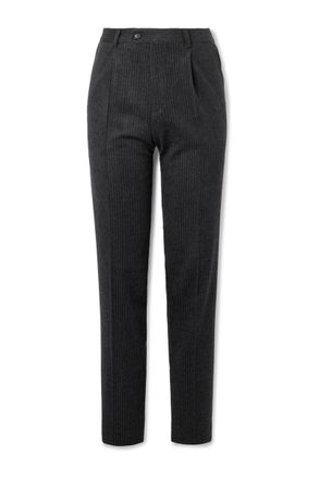 Brunello Cucinelli Straight-Leg Pleated Wool and Cashmere-Blend Suit Trousers