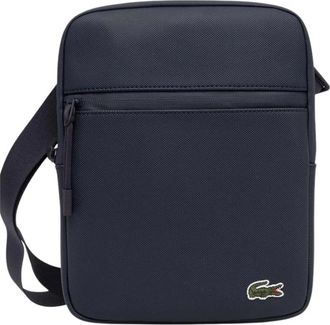 Lacoste Medium Piqu&eacute; Messenger Bag - Heren - Schoudertassen - Blauw - ONE Size - Tassen