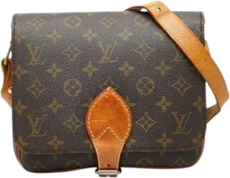 Louis Vuitton Pre-owned Cross Body Bags, female, Brown, Size: ONE SIZE Pre-owned Cartouchiere MM Shoulder Bag