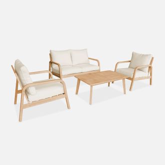 Sweeek Conjunto De Jard&iacute;n De Madera Acacia, 4 Plazas