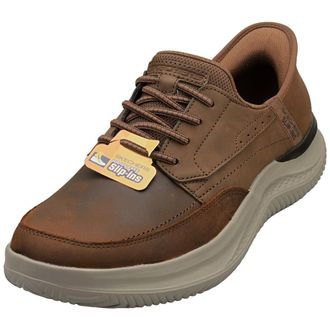 Skechers USA Mens Mens Hasting Rory Sneaker, Dark Brown Synthetic/Leather, 8.5 UK