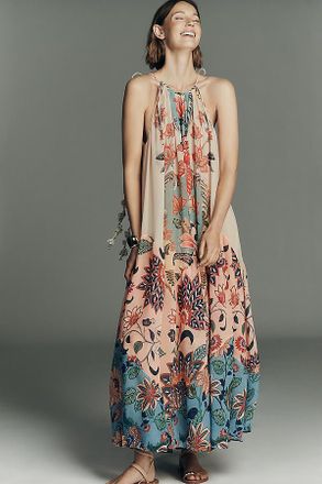 Farm Rio Delhi Boho Floral Sleeveless Maxi Dress