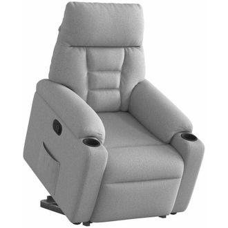 vidaXL Sill&oacute;n Reclinable Elevable De Tela Gris Nube Vidaxl