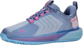 K-Swiss Womens Ultrashot 3 Sneakers In Blue And Pink