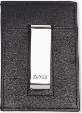 HUGO BOSS Mens Branded Card Holder with Money Clip - Navy - Size: ONE size