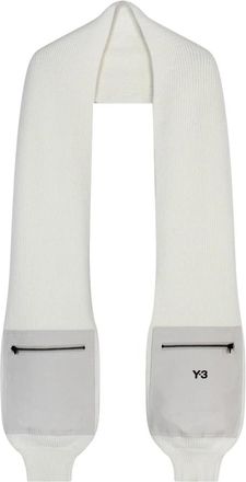 Yohji Yamamoto Wollen sjaal met aangehechte mouwen - unisex - Sjaals - Wit - ONE Size - Wol - Accessoires
