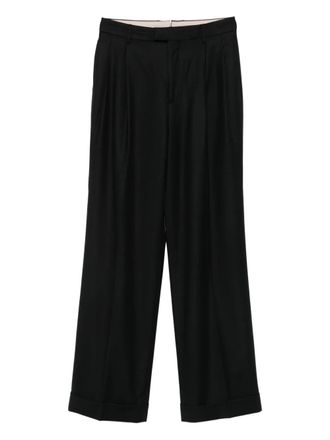 Berwich pleated-cuffed trousers - Black