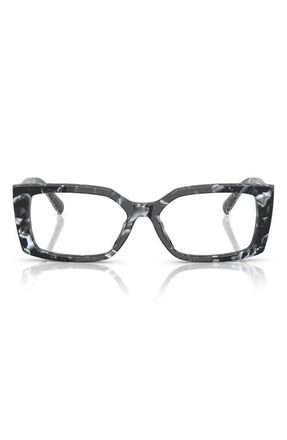 Tiffany & Co. 54mm Rectangular Optical Glasses in Havana Madreperla /Demo Lens at Nordstrom