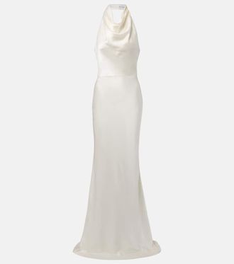 Rebecca Vallance Bridal Attia halterneck silk gown
