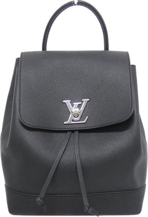 Louis Vuitton Black Leather Backpack (Pre-Owned)