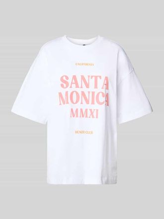 Pieces Relaxed Fit T-Shirt aus reiner Baumwolle Modell CLAUDE in Weiss, Gr&ouml;&szlig;e XS