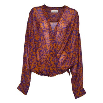 Dries Van Noten Blouses, female, Multicolor, Size: S Geometric Print Blouse