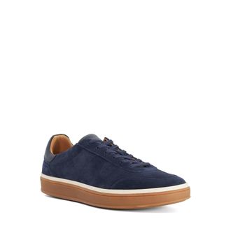 Dune London Mens Tony - Suede Lace-Up Trainers - Navy - Size UK 11