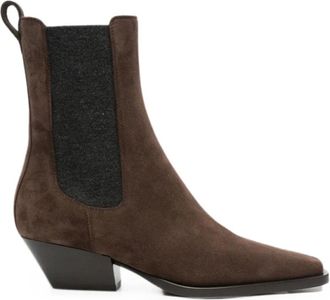 Brunello Cucinelli Schoenen, Dames, Bruin, 37 EU, Cowboylaarzen