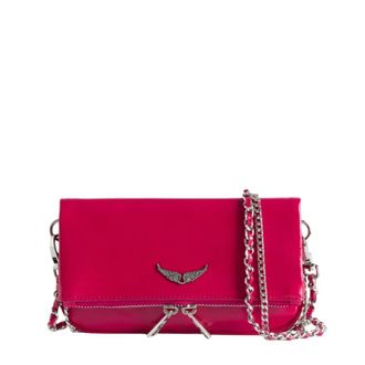 Zadig&Voltaire Cross Body Bags, female, Pink, Size: ONE SIZE Rock Nano Vintage Patent Clutch