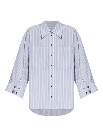 Munthe Lynne gestreepte blouse met zak - Grijs