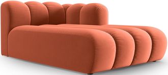 BLOOMINGLOFT Design Chaiselongue Lupine mit Armlehne rechts - Samtbezug