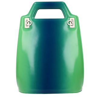 Ferragamo Green Leather Womens Handbag