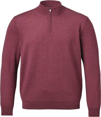 CHARLES TYRWHITT Merino Wool Zip Neck Sweater