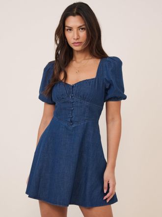 Nobody's Child Dark Denim Tulla Mini Dress