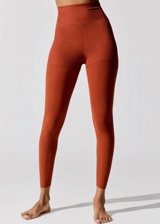 Nike Yoga Luxe Layered Tight Leggings In Rugged Orange