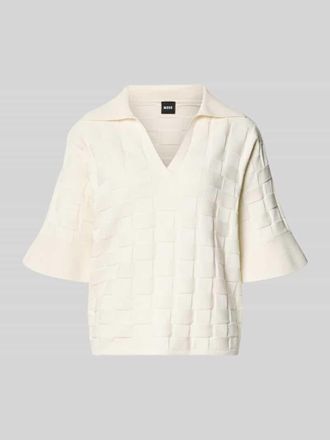 HUGO BOSS Regular Fit Poloshirt aus Viskose-Mix Modell Fapavero in Offwhite, Gr&ouml;&szlig;e XXL