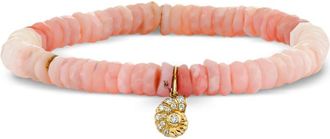 Sydney Evan 14kt Yellow Gold Small Nautilus Opal And Diamond Bracelet - Womens - 14kt Gold/Diamond/Opal