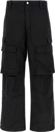 Purple Woven Cargo Pants