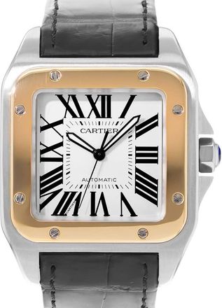 Cartier Pre-owned Cartier Santos 100 Automatic Silver Dial Mens Watch W20072X7