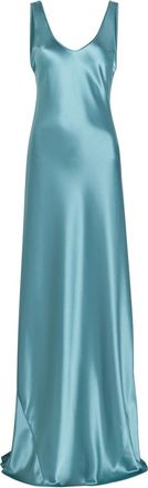 Galvan Valletta Satin Maxi Dress - Blue - 42 (UK14 / L)