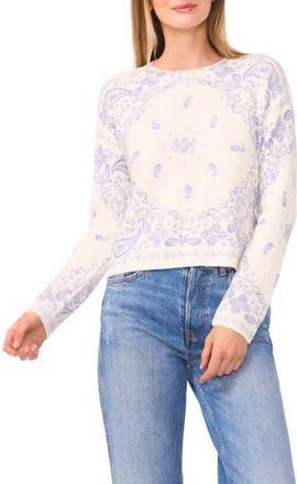 Halogen Bandana Crop Sweater in Classic Navy at Nordstrom Rack, Size X-Small