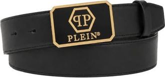 Philipp Plein Belt Hexagon Men in Black/lightgold at Nordstrom, Size 100