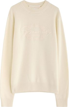 Givenchy Logo-embroidered Wool Jumper - Cream - M