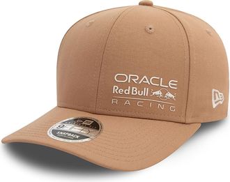 New Era Red Bull Racing F1 Seasonal 9Fifty Snapback Pre Curve Baseball Cap Adults - Beige Brown - Official Merchandise (UK, Alpha, M, L, Brown)