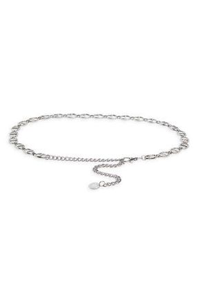 BCBGeneration Mariner Chain Link Belt in Silver at Nordstrom Rack, Size Large/x-Large