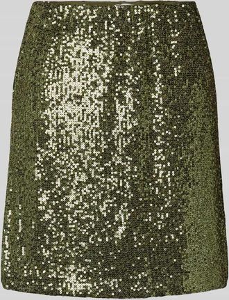 Mbym mbyM Minirock mit Paillettenbesatz Modell Orice in Dunkelgruen, Größe XL