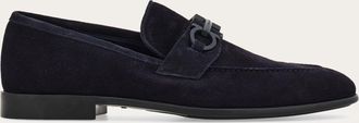 Ferragamo Men Moccasin with Gancini ornament Blue Size 10.5