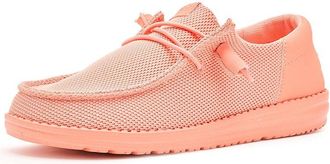Hey Dude Wendy Funk Mono Womens Flat Shoes Peach Pink : 10 M, Cotton