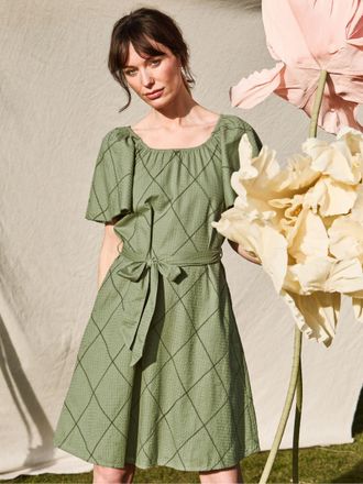 Fat Face FatFace Green Beeble Benny Dress