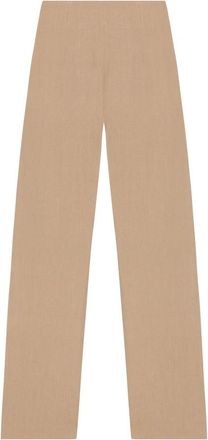 Cortana Ruwen High-Waisted Broek - Dames - Straight fit broeken - Beige - XS - Wol - Broeken