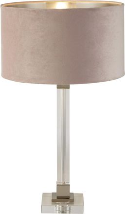 Searchlight Elegante Design Tischlampe Scarborough, Rosa/Silber