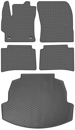 OEM Toyota Corolla Xii (e210) Sed&aacute;n Desde 03/2019 Set - Alfombrillas De Goma Para Coche + Alfombrilla Para Maletero